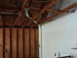 interior radon mitigation system to in attic above garage