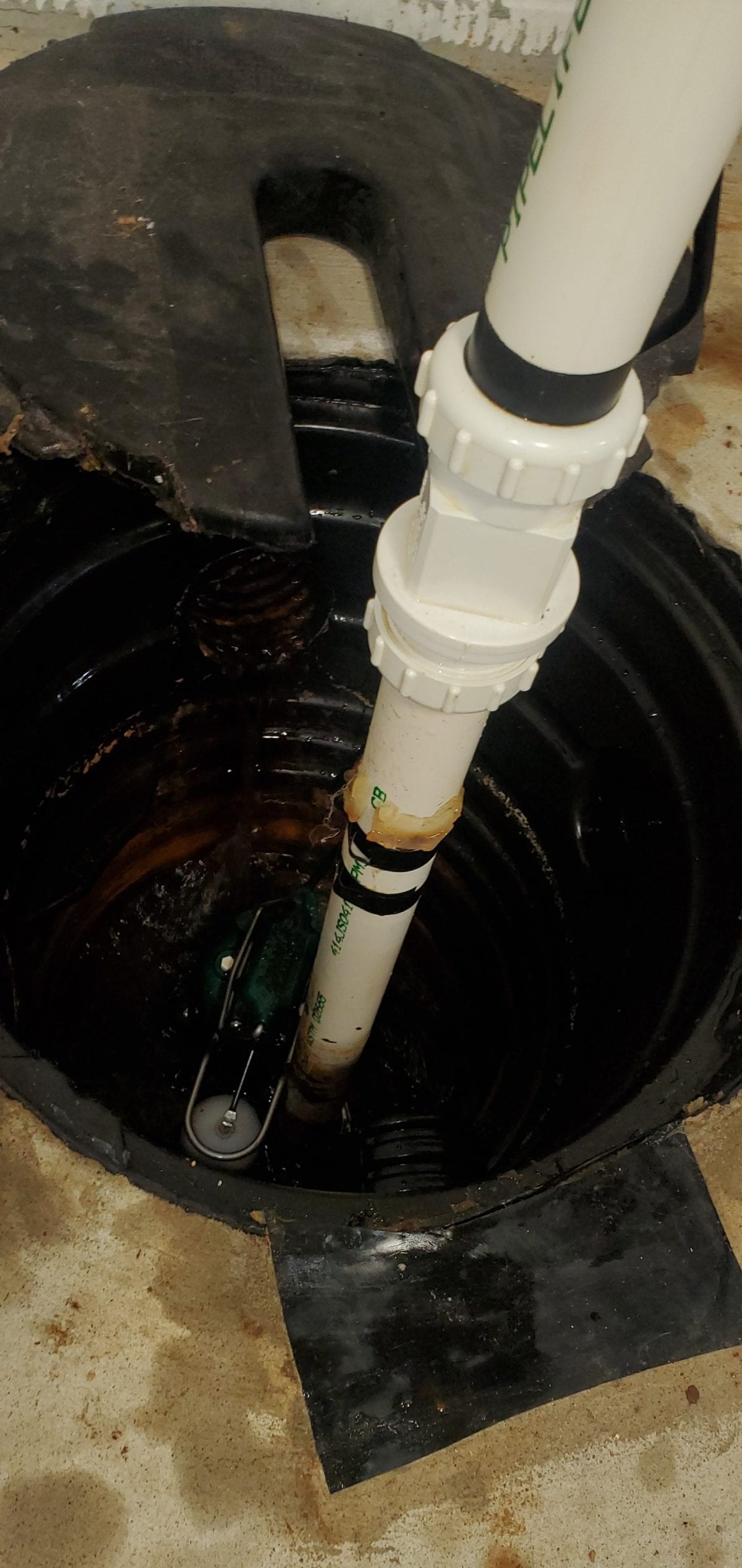 Crock Sump Pump Cleaning and Replacement Black River Radon LLC